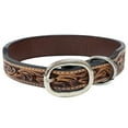 thumbnail image 2 of BAR H EQUINE Natural Cacti Sunflower Hand Painted Western Leather Dog Collar, 2 of 2