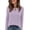 Purple long sleeve shirts for women, variant on Hilenly Womens Long Sleeve Shirts Ribbed Knit Tops Keyhole Neck Dressy Casual Blouses Business Casual Outfits