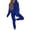 Blue-RongHuan women outfits sets, variant on RongHuan Velour Tracksuit Womens 2 Piece Tracksuits Fall Winter Long Sleeve Hoodie with Elastic Waist Jogger Pants