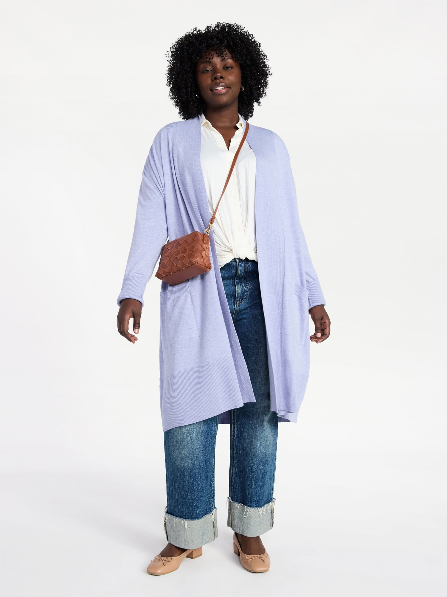 Terra & Sky Women's Plus Duster Cardigan, Sizes 0X-5X