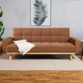 thumbnail image 6 of Coaster Kourtney Fabric Upholstered Track Arms Covertible Sofa Bed Terracotta, 6 of 15