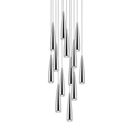 

Kuzco 402013CH-LED Thirteen LED Pendant with a Sleek Chrome Cone and Canopy