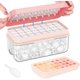 thumbnail image 1 of PHINOX Bandeja para Cubitos de Hielo con Tapa y Contenedor, Bandejas para Congelador, Bandejas para Cubitos de Hielo Flexibles, Fabricación de 64 Piezas de Cubitos de Hielo, Cócteles, Whisky, Café, co, 1 of 4