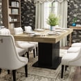 thumbnail image 2 of KULAGAGA  6-8 People Modern Extendible Dining Table, Rectangular Space-Saving Expandable Dining Table, Oak&White, 2 of 7