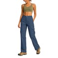 thumbnail image 5 of KDDYLITQ Womens Cargo Pants Stretch Quick Dry Workout Trousers Waterproof Straight Leg Casual Fall Lightweight 2026 Hiking Pants with Multi Pockets Blue L, 5 of 6