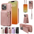 thumbnail image 2 of Iphone 15 14 13 12 11 Wallet Multi-Card Zipper Leather Case,iPhone 12, 2 of 7
