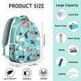 thumbnail image 6 of Hand Drawn Shark Backpack - Waterproof Bookbag for College Students, Vintage Minimalist Design, Padded Back Panel, 6 of 6