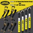 thumbnail image 2 of Correas de amarre para remolque de coche KJE Heavy Duty, paquete de 4, 10,000 libras, 2 of 6