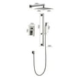 thumbnail image 2 of Boyel Living 10 inches Rain Shower System Wall Mount Dual Shower Heads with Adjustable Handheld Shower Brushed Nickel, 2 of 10