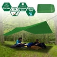 thumbnail image 6 of 118'x118'Hammock Rain Fly Waterproof Tent Tarp Cover Lightweight Nylon Camping Shelter Tarpaulin with Corner Eyelet/Rope/Gound Nails Stakes for Travel Hiking Backpacking,Survival Gear,Gray, 6 of 8