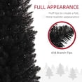 thumbnail image 5 of GVN Christmas Tree, Modern Christmas Tree,8ft Unlit Pencil Artificial Christmas Tree with Realistic Branches and 618 Tips, Plastic Base, Black, 5 of 6
