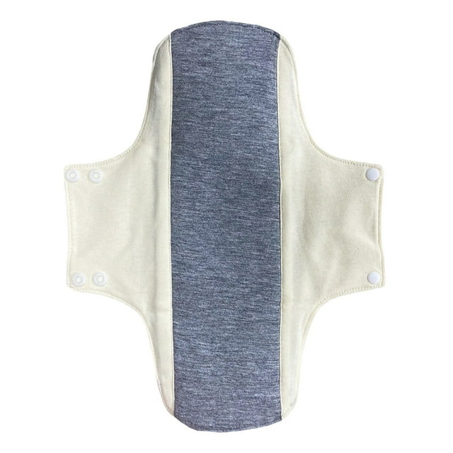 Qaailabf Serviette Hygiénique Lavable en Coton Graphène avec Ailes, Serviette Menstruelle Réutilisable en Tissu avec Boutons-Pression, Protection de Nuit Conception Anti-Fuite, Alternative Écoresponsable aux Serviettes Jetables