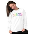thumbnail image 4 of XOMG POP Neon Glow Rainbow Logo Women Plus Size Sweatshirt Brisco Brands 4X, 4 of 5
