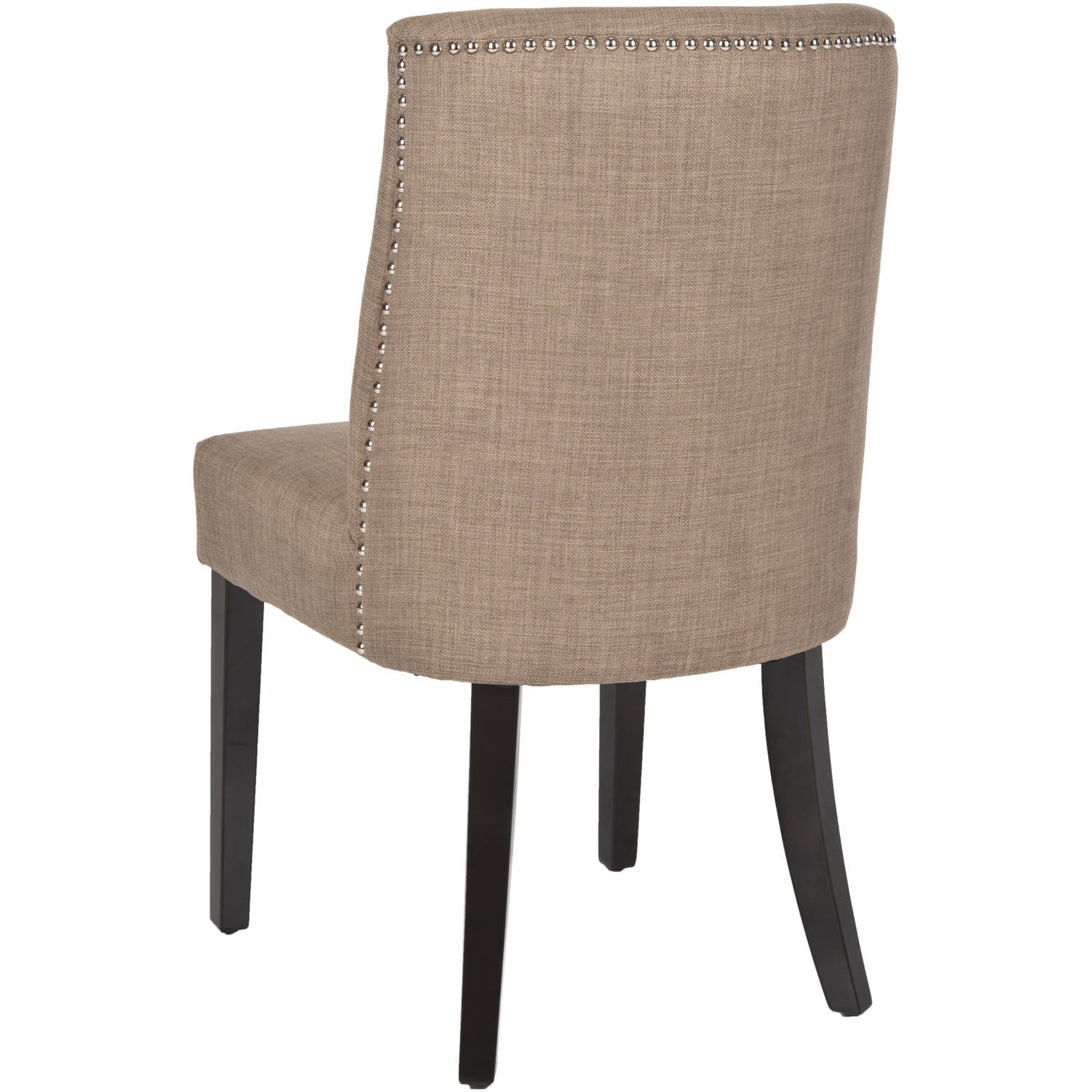 SAFAVIEH Judy 19" Linen Dining Chair, Set of 2, Olive/Black