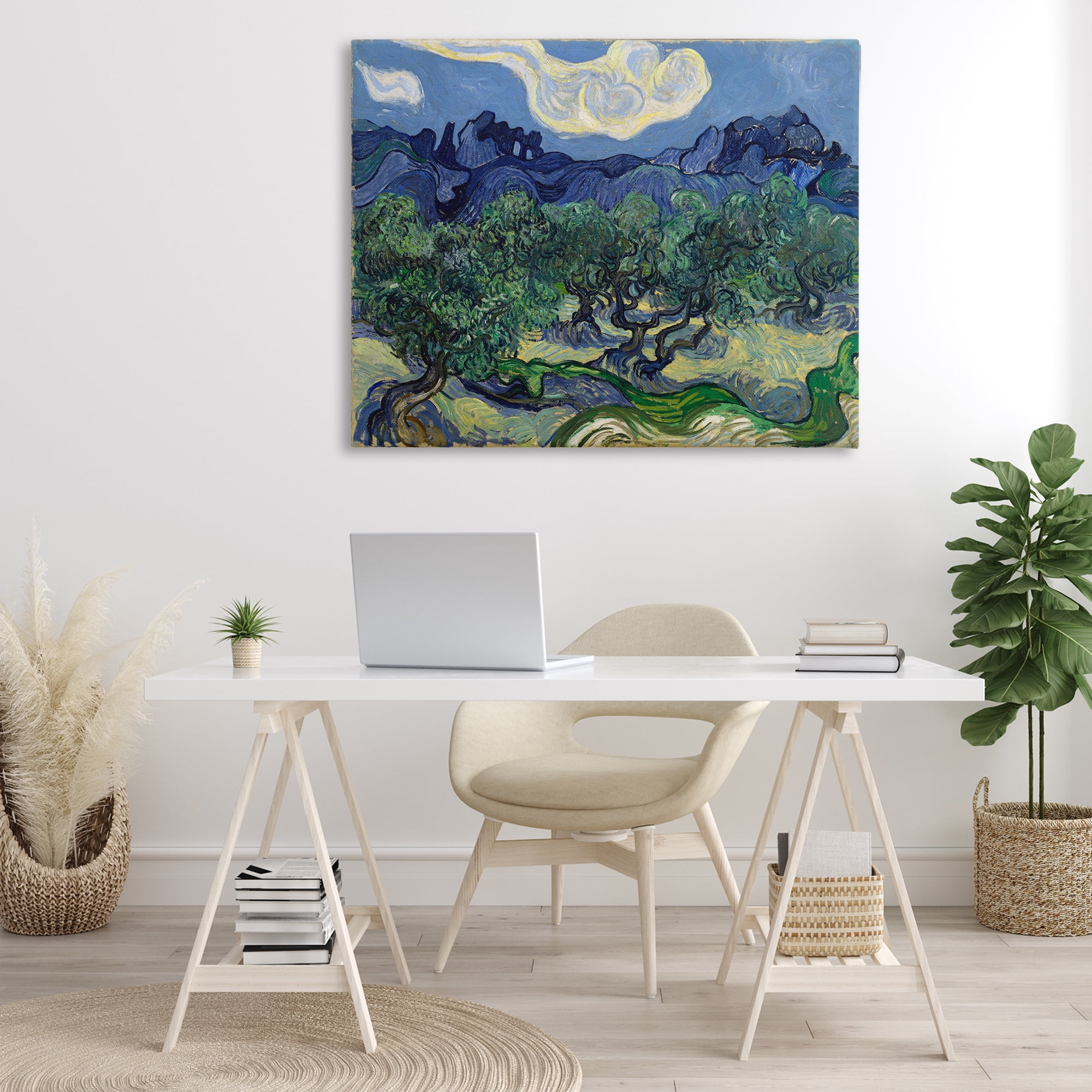 Stupell Industries Van Gogh Olive Trees Landscape Landscape & Nature Painting Wrapped Canvas Art Print Wall Art, 48 x 36