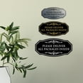 thumbnail image 3 of Signs ByLITA Victorian Please Deliver All Packages Inside Durable ABS Plastic | Laser Engraved | Easy Installation | Elegant Design Sign (Black /Gold) - Small, 3 of 8