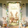 thumbnail image 4 of 35 x 72 in Easter Door Cover – Polyester Fabric Easter Day Door Curtain with Bunny & Egg Design – Wall & Door Hanging for Spring Holiday Party Home Decorations, 4 of 6