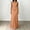 Brown, variant on Dresses for Women Maxi Racerback Tank Dress Sleeveless Scoop Neck Slim Casual Dresses Solid Vacation Beach Brown S