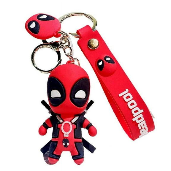 Deadpool Character Silicone 3D Charm Keychain Keyring