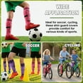 thumbnail image 5 of Hengguang 2 Pairs of Kids Shin Guards with Girls Soccer Socks, Protective Soccer Shin Guards Soccer Gear for 6-10 Years Old Girls Boys Children Teens Games Protection Equipment, 5 of 7