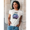 thumbnail image 2 of NASA Nasa Purple Explore Badge Shaped T-Shirt Women -NASA Designs, Female Medium, 2 of 4