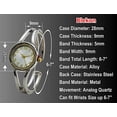 thumbnail image 5 of Blekon Collections Quartz Womens 28mm Case Cut-Crystal Bangle Watch, 5 of 5