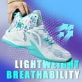 thumbnail image 3 of BINQER Zapatillas de baloncesto de caña alta for hombre con amortiguación de malla transpirable y suela antideslizante., 3 of 6