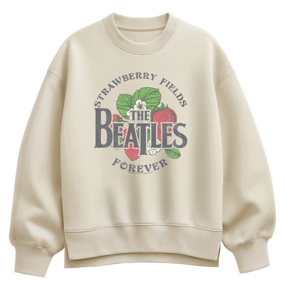 The Beatles - Strawberry Fields Women's Oversized Fleece Crew Sweatshirt