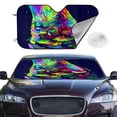 thumbnail image 2 of Balery Howling Wolf Print Car Windshield Sun Shade,Windshield Sunshade for Car Pickup Truck SUV Accessories-Medium, 2 of 7