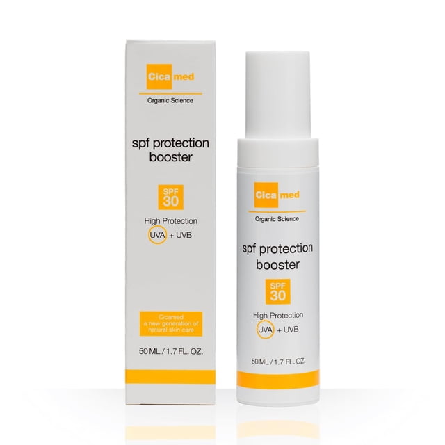 Cicamed Organic Science SPF Booster 30+ Protección facial UVA/UVB Anticontaminación Protector solar antienvejecimiento