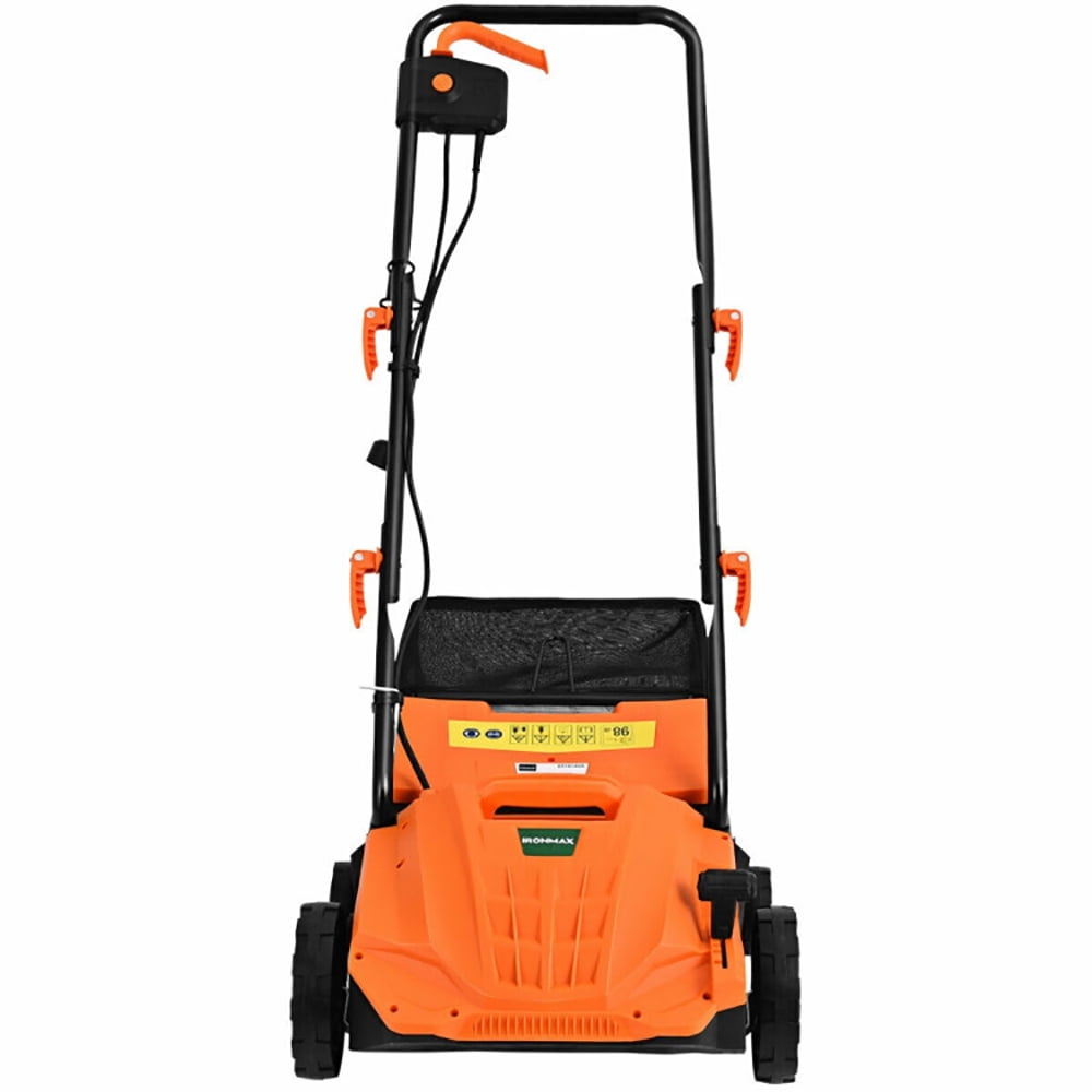YYAo Scarifier Dethatcher,Electric Lawn Dethatcher,13 Inch 12 Amp Electric Scarifier with Collection Bag and Removable Blades-Orange
