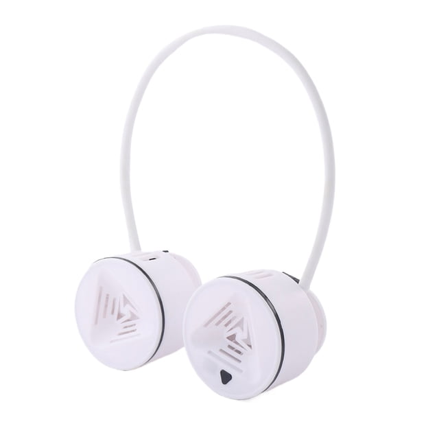 Ventilador de cuello colgante Bearachild portátil blanco y negro