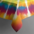 thumbnail image 5 of Tie Dye Color Burst Pattern Square Tablecloth,Waterproof Square Table Cover,Wipeable Spillproof Washable Table Cover for Home Kitchen Party Decor 42"X42"(107x107cm), 5 of 6