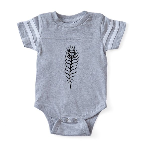 CafePress - Gothic Peacock Feather_Lpu - Cute Infant Baby Football Bodysuit
