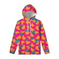 thumbnail image 3 of Sudadera con capucha con estampado de frutas tropicales y plátanos para hombre, sudadera con capucha con estampado 3D colorido, informal, de manga larga, para niños, 3 of 5