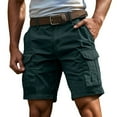 thumbnail image 2 of Men Cargo Shorts with Pockets Casual Knee Length Lightweight Shorts Stretch Outdoor Hiking Travel Work Short Pants, 2 of 6