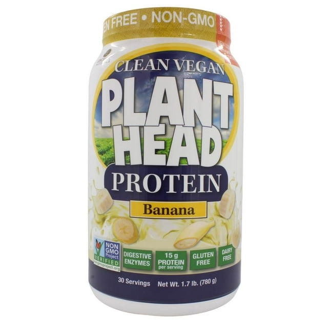 Plant Head - Poudre de Protéine Végétale Banane - 1,7 lb