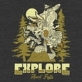 thumbnail image 2 of Men's Looney Tunes Explore Anvil Falls  Graphic Tee Charcoal Heather 3X Large, 2 of 5