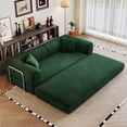 thumbnail image 2 of Jopath 79" Convertible Sofa Bed with Fixed-Shape Frame & Removable Armrests,Modular Corduroy Folding Mattress Couch for Living Room,Bedroom,No Assembly Needed,Green, 2 of 13