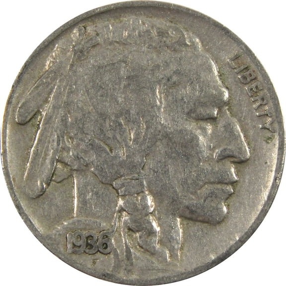 1936 Indian Head Buffalo Nickel F Fine 5c Coin