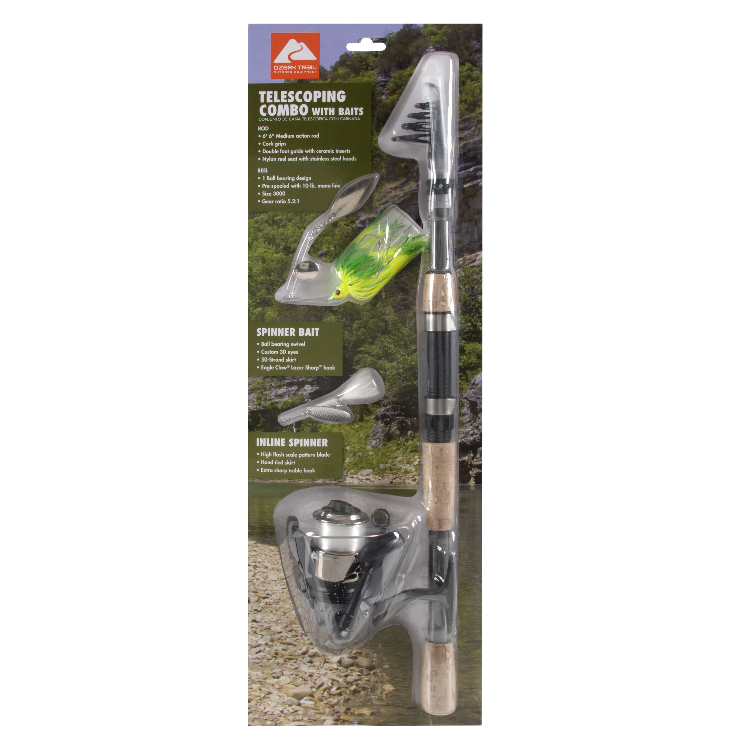 Ozark Trail Composite Telescopic Rod Reel Combo, 6'6" photo 7