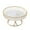 White, variant on Decorative Iron Fruit Basket with Marble Style Base, Elegant Gold-Tone Geometric Stand for Tabletop, Ventilated Snack Holder for Living Room, Dining Room, and Kitchen Counter Organizer
