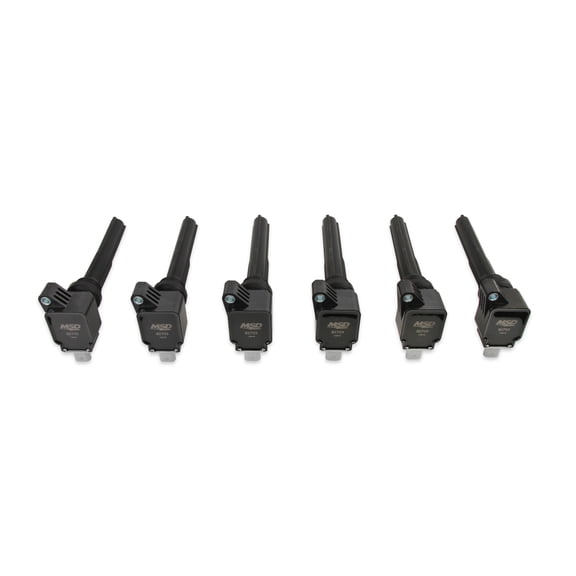 MSD 827063 MSD Ignition Coils 2017-2020 Ford 3.5L EcoBoost V6 engines, Black, 6-Pack