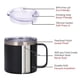 thumbnail image 4 of Toystoory Taza portátil de acero inoxidable con tapa de asa, Camper, taza para beber leche aislada al vacío, botella para acampar, hogar, coche al aire Mostrada Azul Toystoory HA010518-03B, 4 of 6