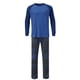 thumbnail image 4 of Conjunto de pijama informal de estilo masculino, camisa de manga larga con cuello redondo y cordón en la cintura, pantalones largos holgados, conjuntos para el hogar, pantalones cortos de manga corta, 4 of 7