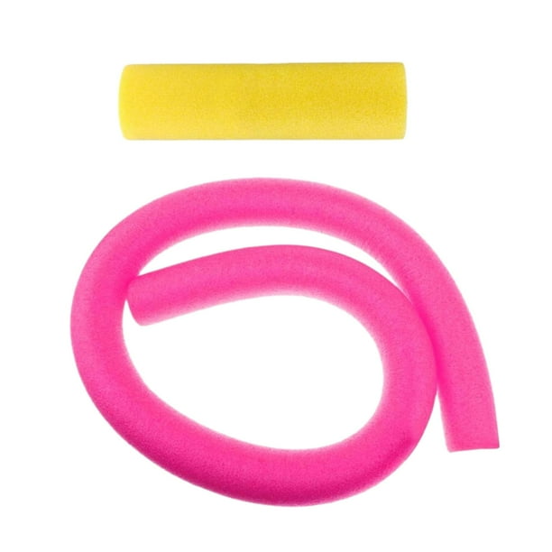 Fideos flotantes para piscina de 2,6 x 59 pulgadas, ayuda para flotar en el agua con tubo de espuma de unión. Rosa Sólido