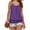Purple, variant on Summer Spaghetti Strap Women Solid Color Casual Tank Tops Sleeveless Lace-up Tops Camisole