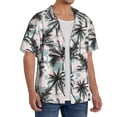 thumbnail image 4 of Wukai Hawaii Palms Men's Casual Short-Sleeve Button Down Shirt - Lightweight Summer Dress Shirt for Daily Wear-XX-Large, 4 of 7