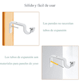 thumbnail image 2 of ZYNERY 6 Pcs Soportes de Varilla de Cortina,Soportes de Varilla de Cortina Ajustables,Soportes Colgantes de Varilla de Cortina de Aluminio Pesado (Blanco), 2 of 7