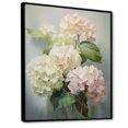 thumbnail image 2 of Designart "White Pink Hydrangea Blooms" Floral Floater Framed Canvas Art Print, 2 of 7